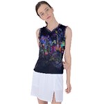 Grunge Paint Splatter Splash Ink Women s Sleeveless Sports Top
