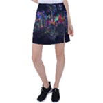 Grunge Paint Splatter Splash Ink Tennis Skirt
