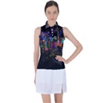 Grunge Paint Splatter Splash Ink Women s Sleeveless Polo T-Shirt