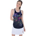 Grunge Paint Splatter Splash Ink Racer Back Mesh Tank Top