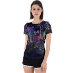 Grunge Paint Splatter Splash Ink Back Cut Out Sport T-Shirt