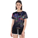 Grunge Paint Splatter Splash Ink Open Back Sport T-Shirt