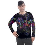 Grunge Paint Splatter Splash Ink Men s Pique Long Sleeve T-Shirt