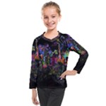 Grunge Paint Splatter Splash Ink Kids  Long Mesh T-Shirt