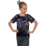 Grunge Paint Splatter Splash Ink Kids  Mesh Piece T-Shirt