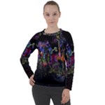 Grunge Paint Splatter Splash Ink Women s Long Sleeve Raglan T-Shirt