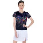 Grunge Paint Splatter Splash Ink Women s Sports Top