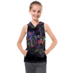 Grunge Paint Splatter Splash Ink Kids  Sleeveless Hoodie
