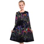 Grunge Paint Splatter Splash Ink Kids  Midi Sailor Dress