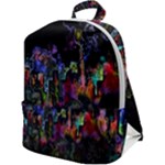 Grunge Paint Splatter Splash Ink Zip Up Backpack