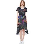 Grunge Paint Splatter Splash Ink High Low Boho Dress