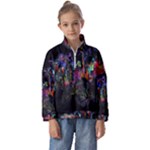 Grunge Paint Splatter Splash Ink Kids  Half Zip Hoodie