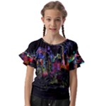Grunge Paint Splatter Splash Ink Kids  Cut Out Flutter Sleeves