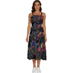 Grunge Paint Splatter Splash Ink Sleeveless Shoulder Straps Boho Dress