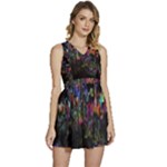 Grunge Paint Splatter Splash Ink Sleeveless High Waist Mini Dress