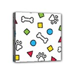 Dog Paw Seamless Pattern Footprint Bone Mini Canvas 4  x 4  (Stretched)
