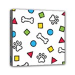 Dog Paw Seamless Pattern Footprint Bone Mini Canvas 6  x 6  (Stretched)