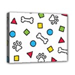 Dog Paw Seamless Pattern Footprint Bone Canvas 10  x 8  (Stretched)