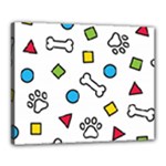 Dog Paw Seamless Pattern Footprint Bone Canvas 20  x 16  (Stretched)