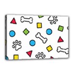 Dog Paw Seamless Pattern Footprint Bone Canvas 18  x 12  (Stretched)