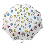 Dog Paw Seamless Pattern Footprint Bone Folding Umbrellas