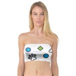 Dog Paw Seamless Pattern Footprint Bone Bandeau Top
