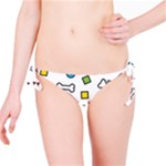 Dog Paw Seamless Pattern Footprint Bone Bikini Bottoms