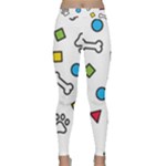 Dog Paw Seamless Pattern Footprint Bone Classic Yoga Leggings