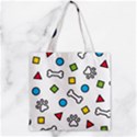 Zipper Grocery Tote Bag 