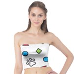 Dog Paw Seamless Pattern Footprint Bone Tube Top
