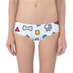 Dog Paw Seamless Pattern Footprint Bone Classic Bikini Bottoms