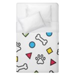 Dog Paw Seamless Pattern Footprint Bone Duvet Cover (Single Size)