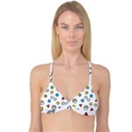 Dog Paw Seamless Pattern Footprint Bone Reversible Tri Bikini Top