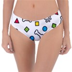 Dog Paw Seamless Pattern Footprint Bone Reversible Classic Bikini Bottoms