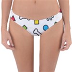 Dog Paw Seamless Pattern Footprint Bone Reversible Hipster Bikini Bottoms