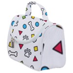 Dog Paw Seamless Pattern Footprint Bone Satchel Handbag