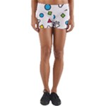 Dog Paw Seamless Pattern Footprint Bone Yoga Shorts