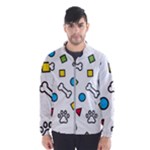 Dog Paw Seamless Pattern Footprint Bone Men s Windbreaker