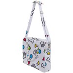 Dog Paw Seamless Pattern Footprint Bone Cross Body Office Bag