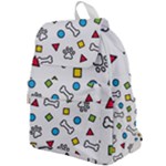 Dog Paw Seamless Pattern Footprint Bone Top Flap Backpack