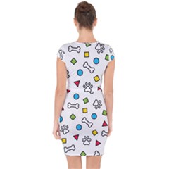 Capsleeve Drawstring Dress  
