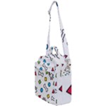 Dog Paw Seamless Pattern Footprint Bone Crossbody Day Bag