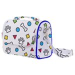 Dog Paw Seamless Pattern Footprint Bone Satchel Shoulder Bag