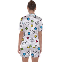 Satin Short Sleeve Pajamas Set 
