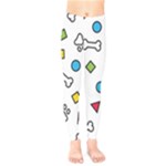 Dog Paw Seamless Pattern Footprint Bone Kids  Leggings