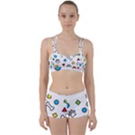Dog Paw Seamless Pattern Footprint Bone Perfect Fit Gym Set