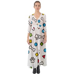 Button Up Boho Maxi Dress 