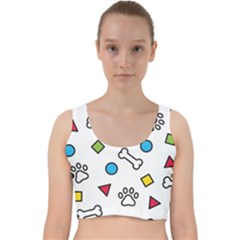 Velvet Racer Back Crop Top 