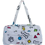 Dog Paw Seamless Pattern Footprint Bone Multi Function Bag