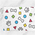Dog Paw Seamless Pattern Footprint Bone Canvas Cosmetic Bag (XXXL)